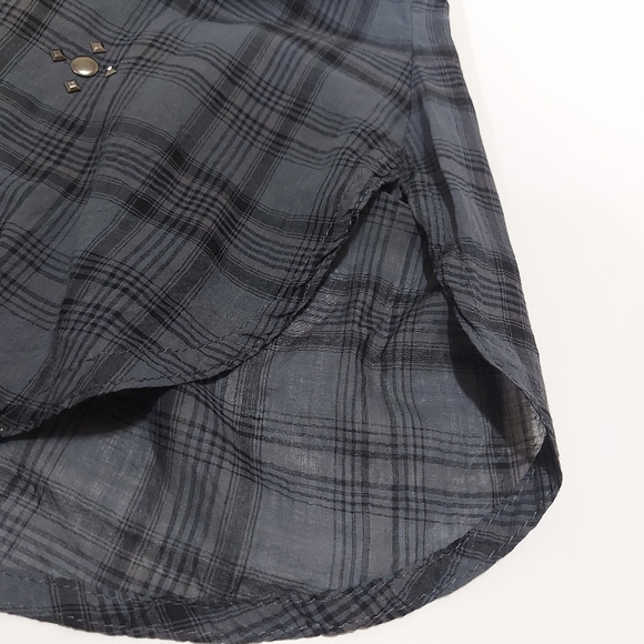 Rock & Republic Gray Plaid Button Down Shirt Sz M - Picture 6 of 14